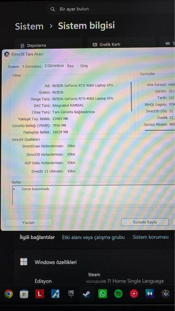 Sıfır Gibi Loq RTX 4060 32 GB RAM 1.5 TB SSD - 10
