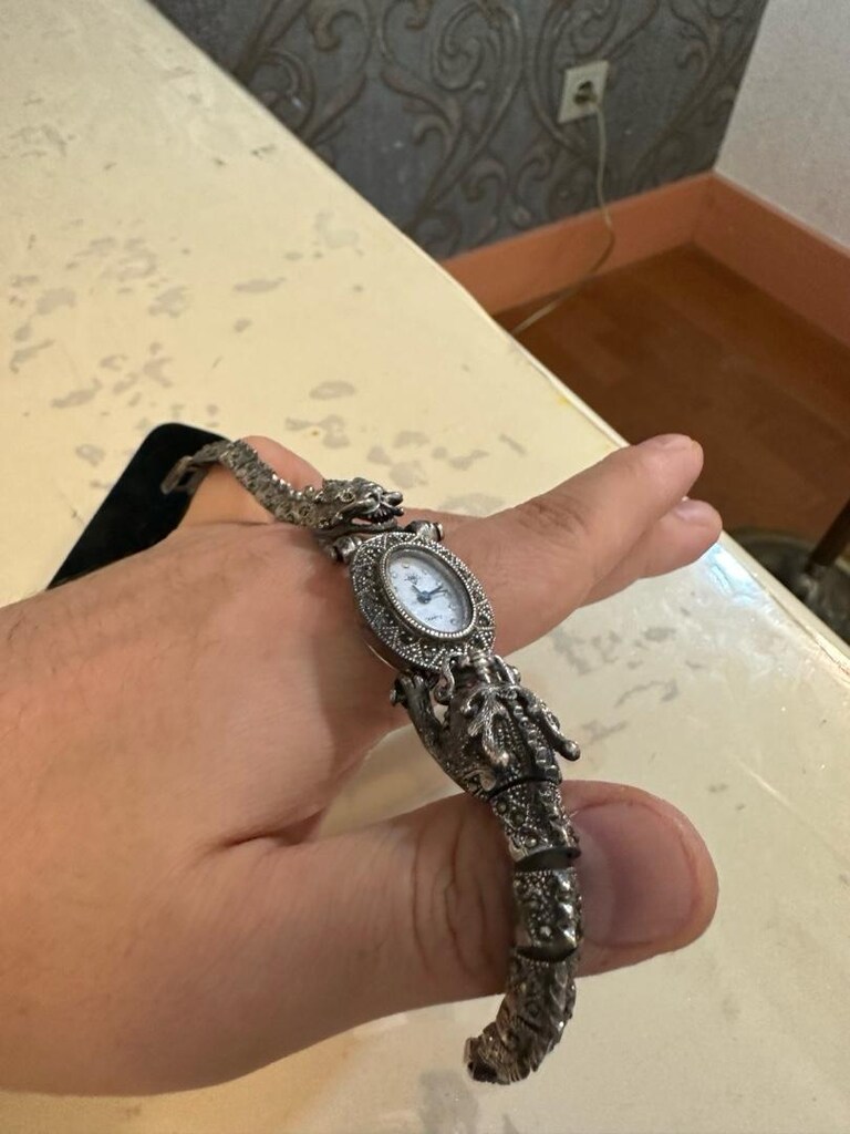 925 ayar antik Dragon diamond saat - 5