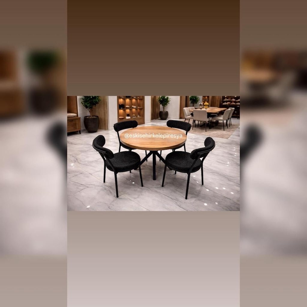 SIFIRR KAMPANYAAA Yuvarlak masa takımı 4 sandalyeli FİYAT - 7