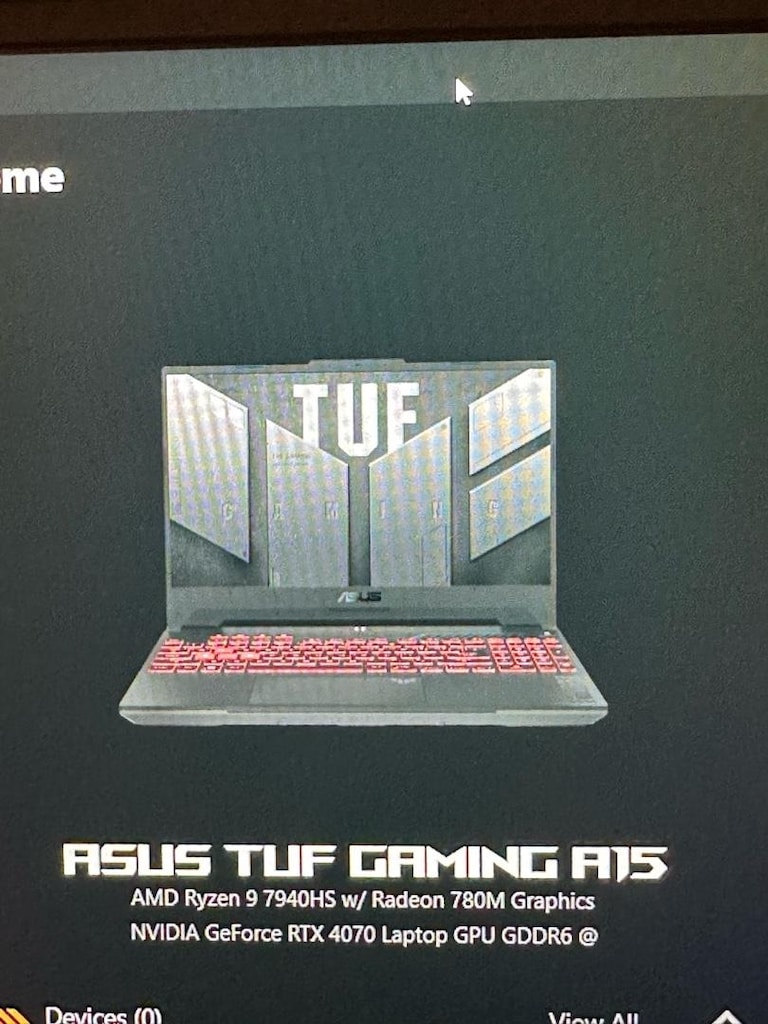 ASUS TUF A15-TUF507XI-LP061W RTX 4070 - 4