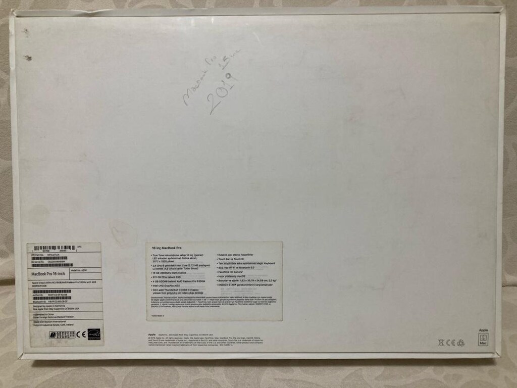 macbook pro 16 inç / boş kutu - 3