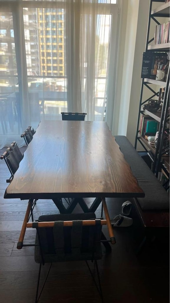 180 × 90 cm Yemek Masası Takımı — 4 Sandalye ve Bench - 3
