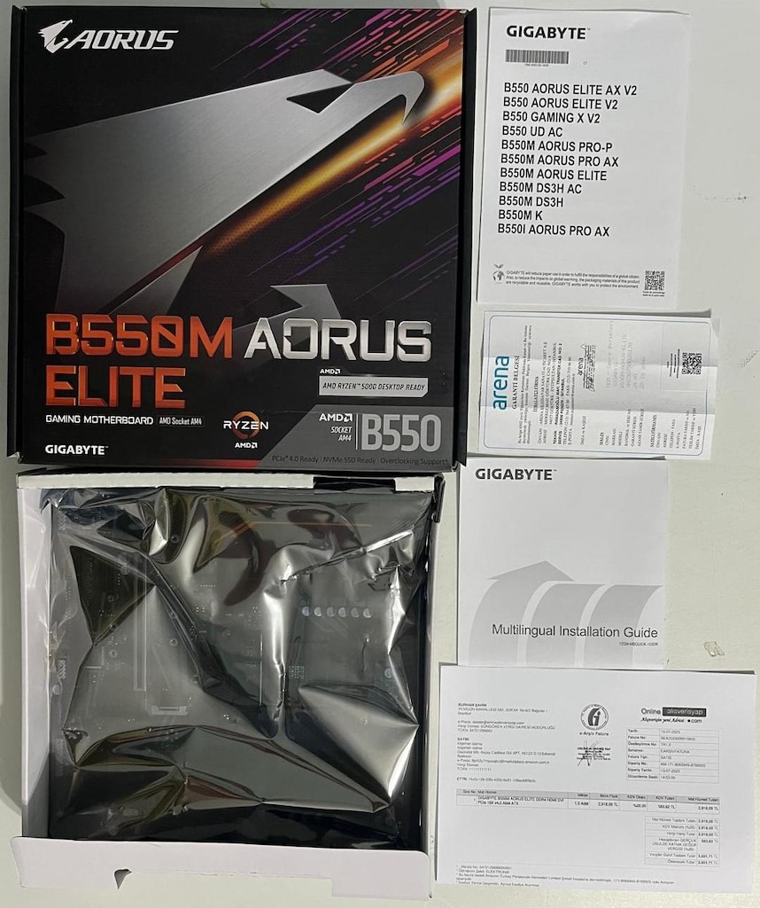 Gigabyte B550M Aorus Elite AM4 Soket DDR4 Anakart - 6