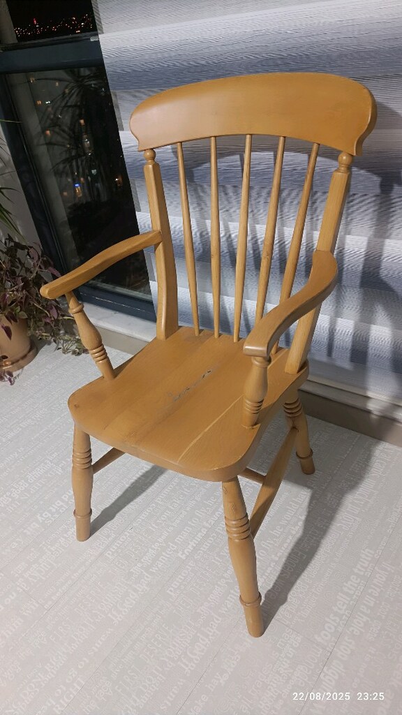 Kolçaklı Ahşap Sandalye(Açıklamayı okuyunuz) - 8