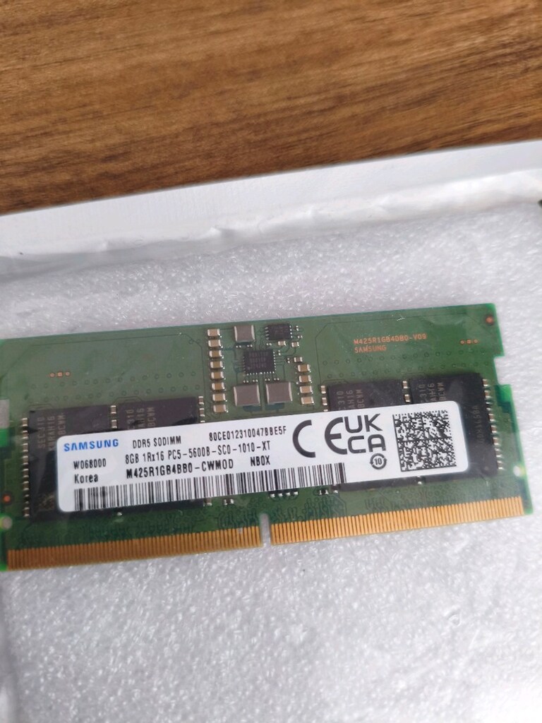 Samsung 8 GB DDR5 5600 MHz CL46, 1.1V Notebook RAM bellek - 8