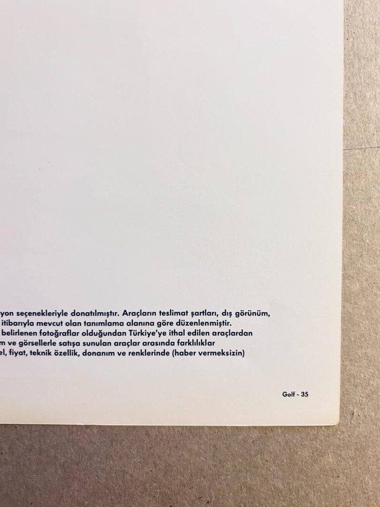 Volkswagen Golf Broşür. - 11