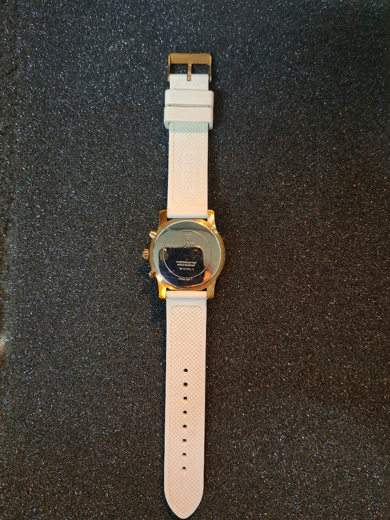 Guess Confetti Rose Gold Kristal Taşlı Beyaz Silikon Kadın GUW1098L5 - 3