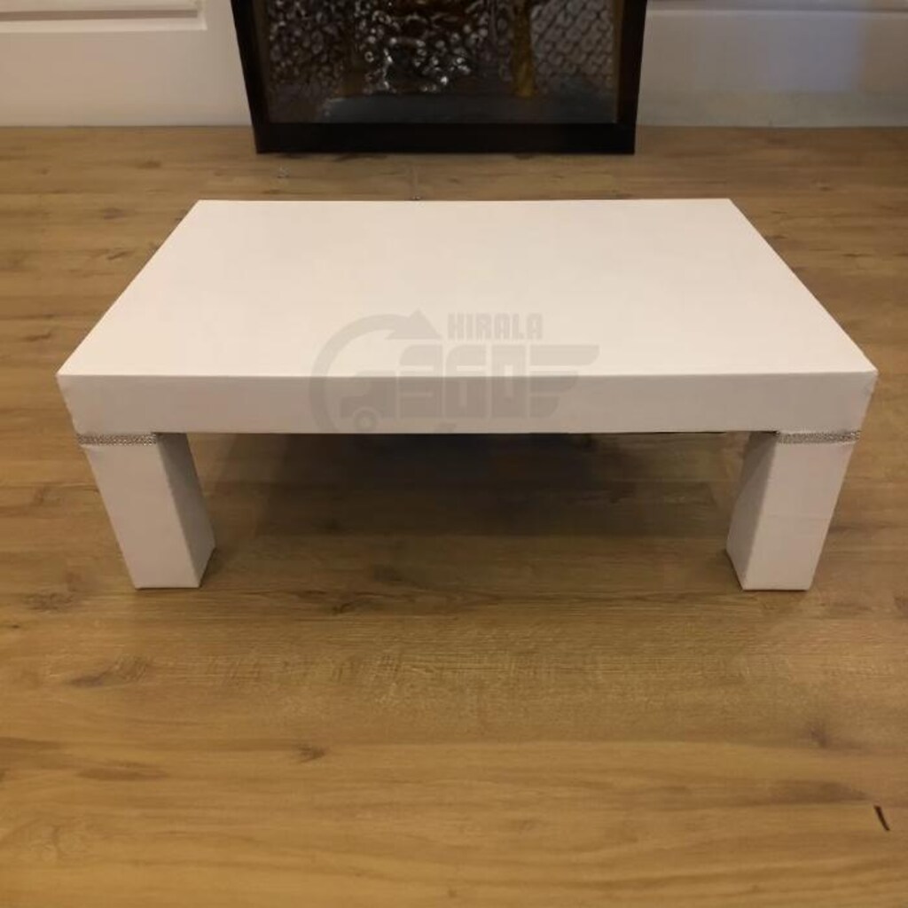 BEYAZ DERİ KAPLAMA ORTA SEHPA - 2