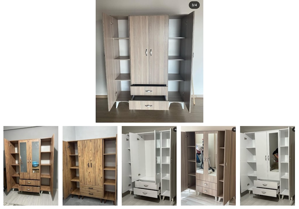 4 kapaklı elbise dolabı tbyqpqxinv - 6