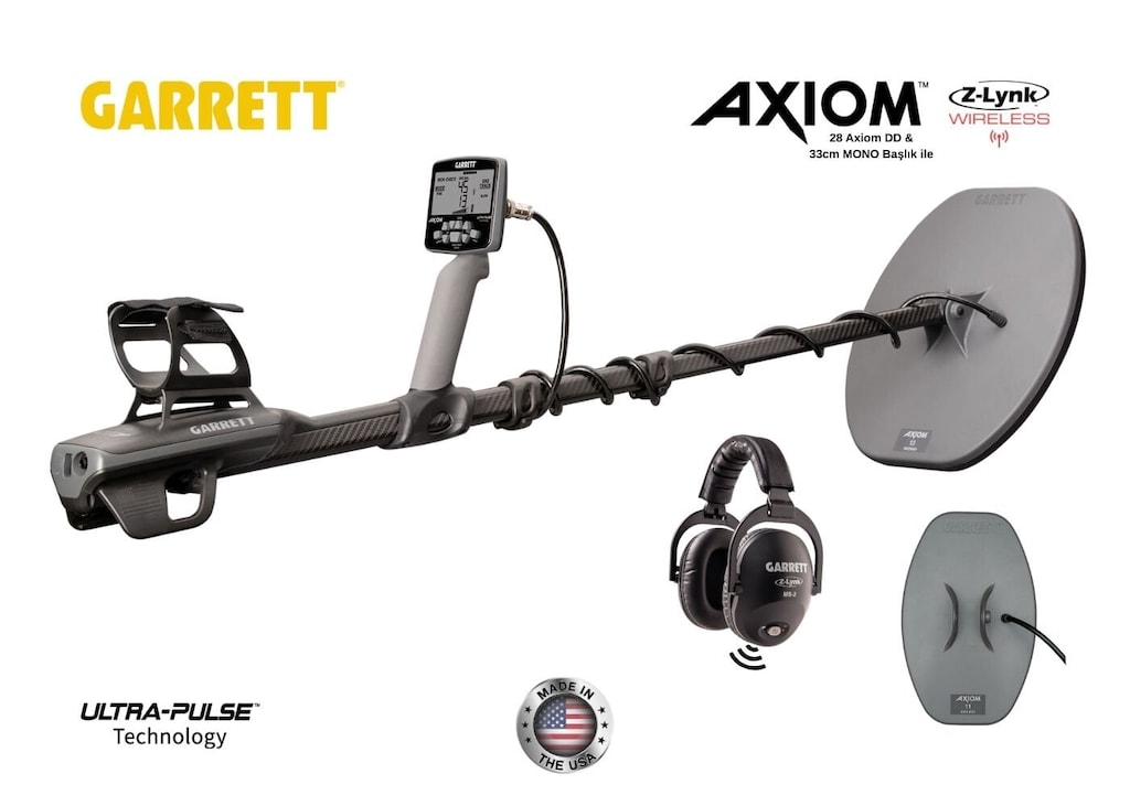 Garrett Axiom Kablosuz Pulse Induction Altın Dedektörü (13x11" DD-... - 2