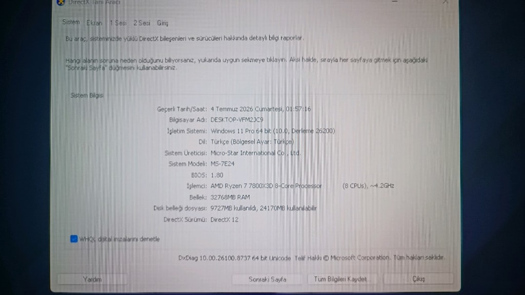 Ryzen 7 7800X3D + RTX 4060 Ti zotac DDR5 | Hazır Oyun Bilgisayarı - 4