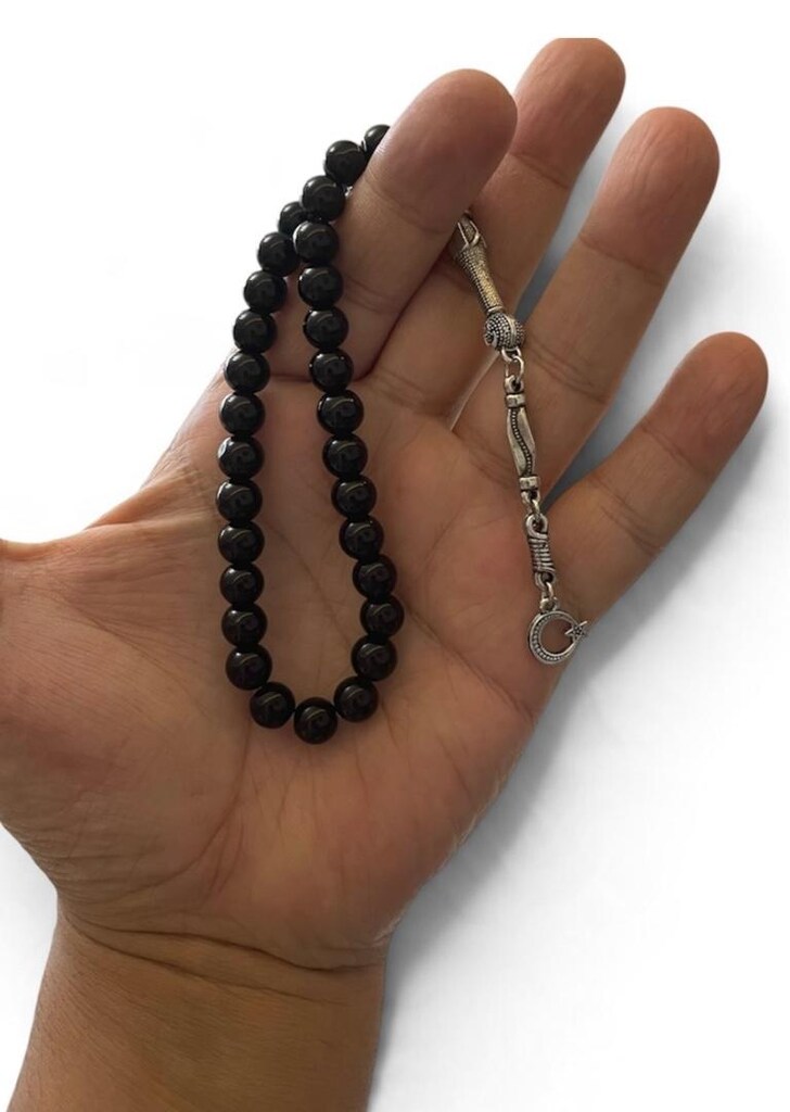 Bürokrat Bilekboy Oniks Taşı 33,lük Tesbih 7,5 x 7,5 mm - 3