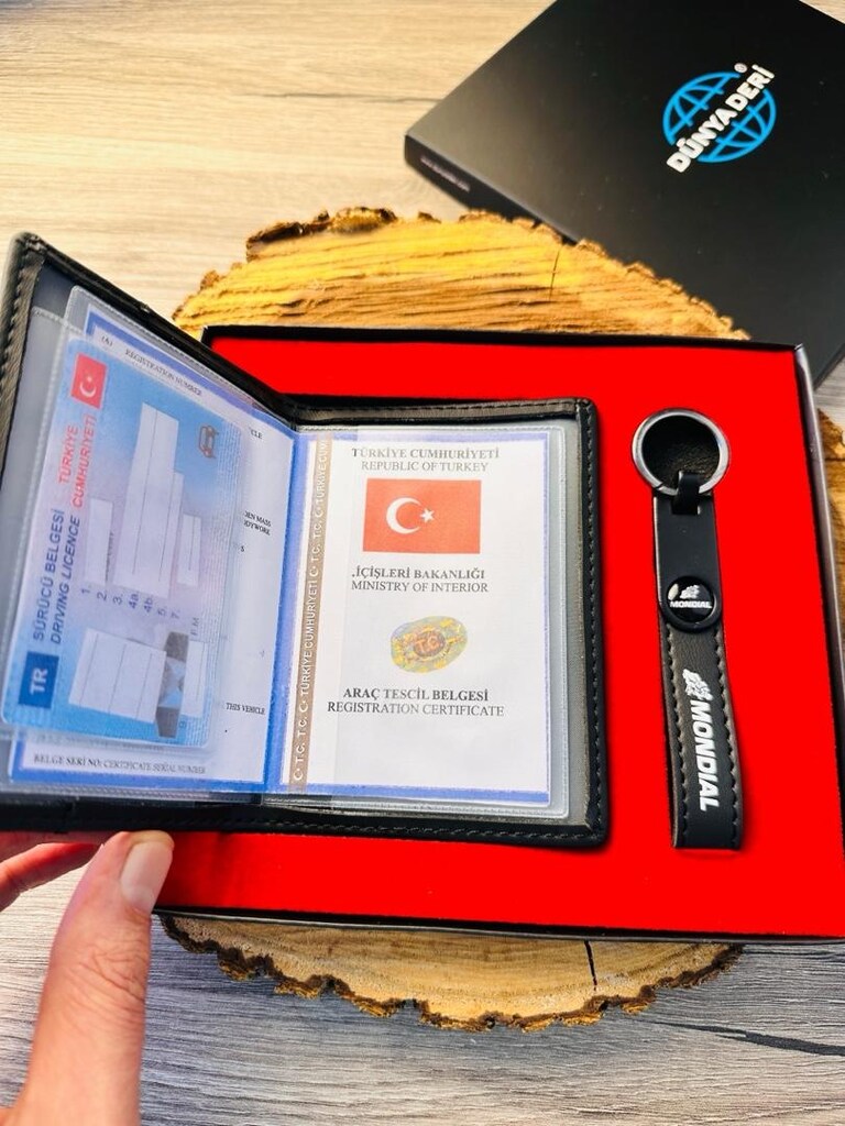 Mondial Motor Ruhsat Kabı Cüzdanı ve Anahtarlık - 3