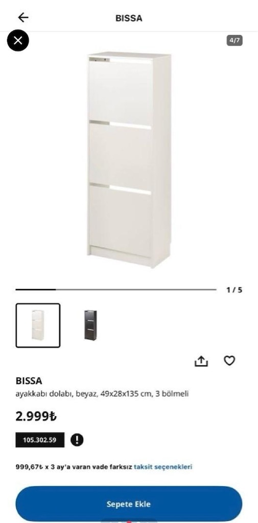 ikea üç kapaklı ayakkabılık - 4