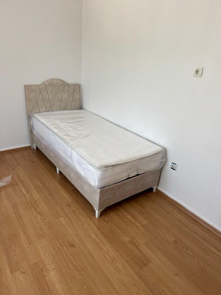 Tek kişilik yatak baza başlık set halinde - 6
