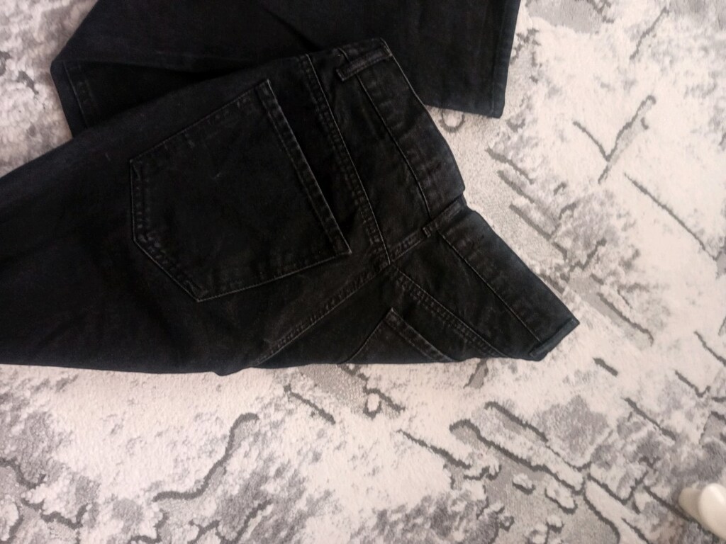 taslanmıs sıyah kot pantolon - 5