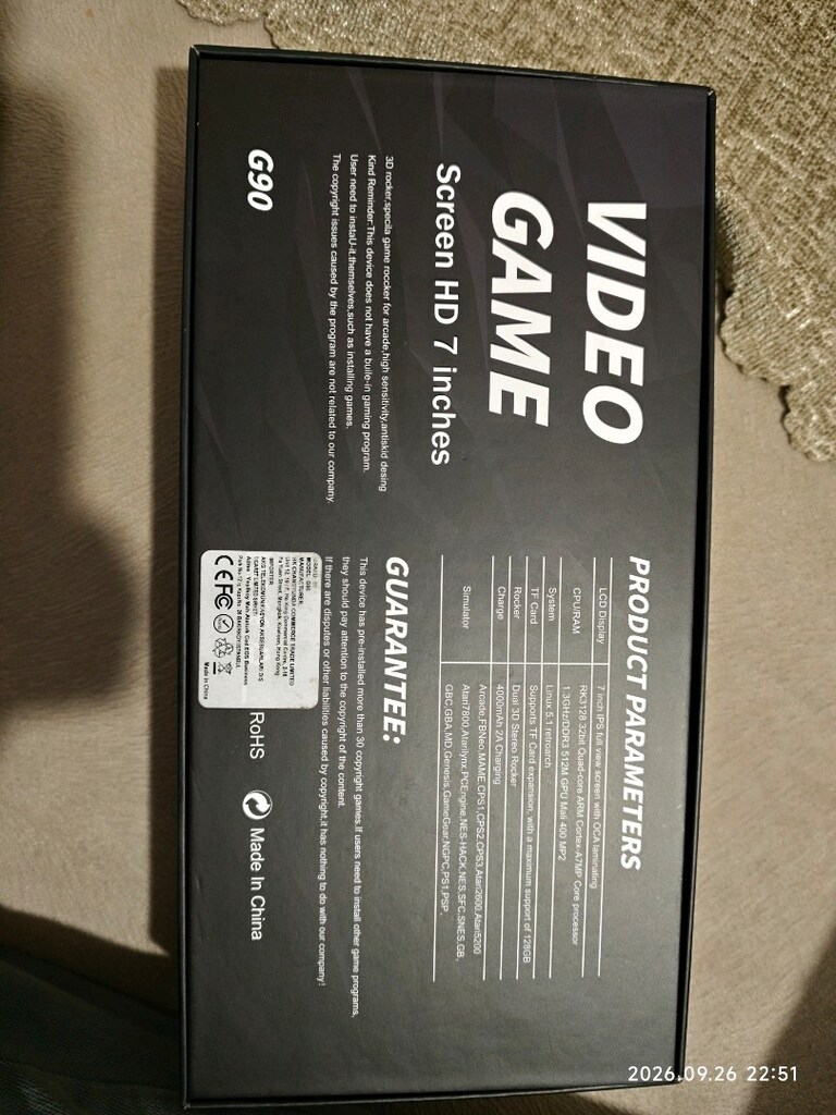 G90 7 İnç IPS HD Ekranlı Taşınabilir Retro Oyun Konsolu - 8