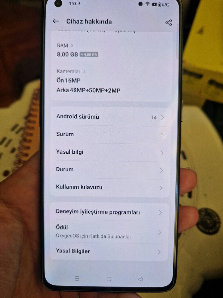 oneplus 9 kayıtlı 8-128 gb - 8