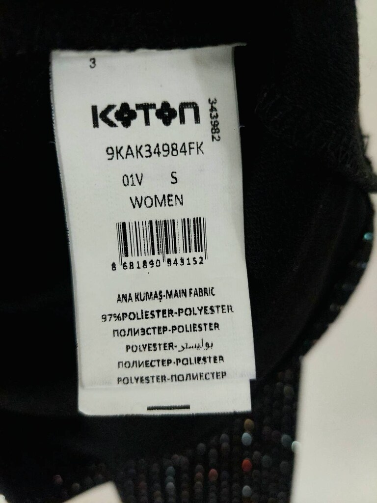 Koton V yaka sim Desenli Abiye crop Bluz - 6
