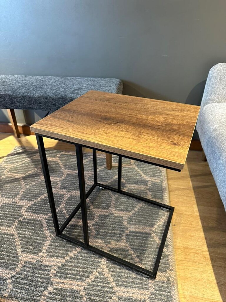 Sıfır..Tekerlekli Mdf Ahşap Cool C Sehpa - 4