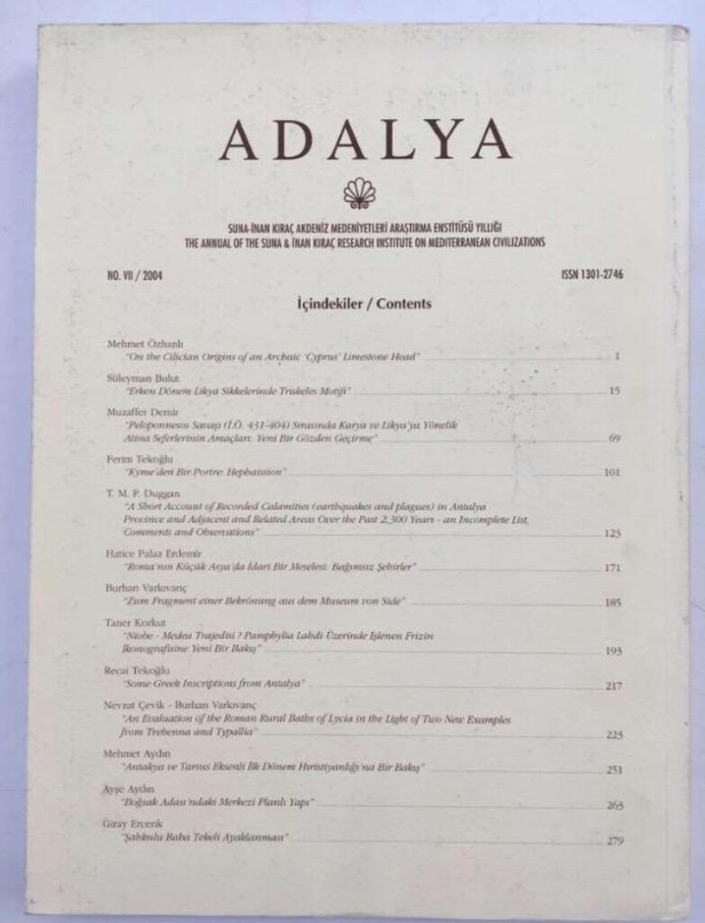 Adalya No: 7 - 2004 - 2