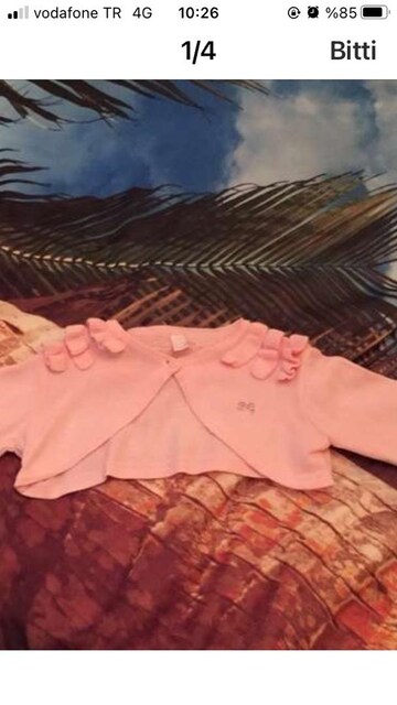 B&G MARKA 9-12 AY TRİKO BOLERO