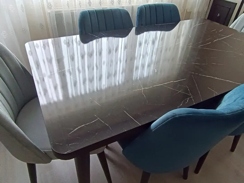 Mermer desen Yemek masası - 2