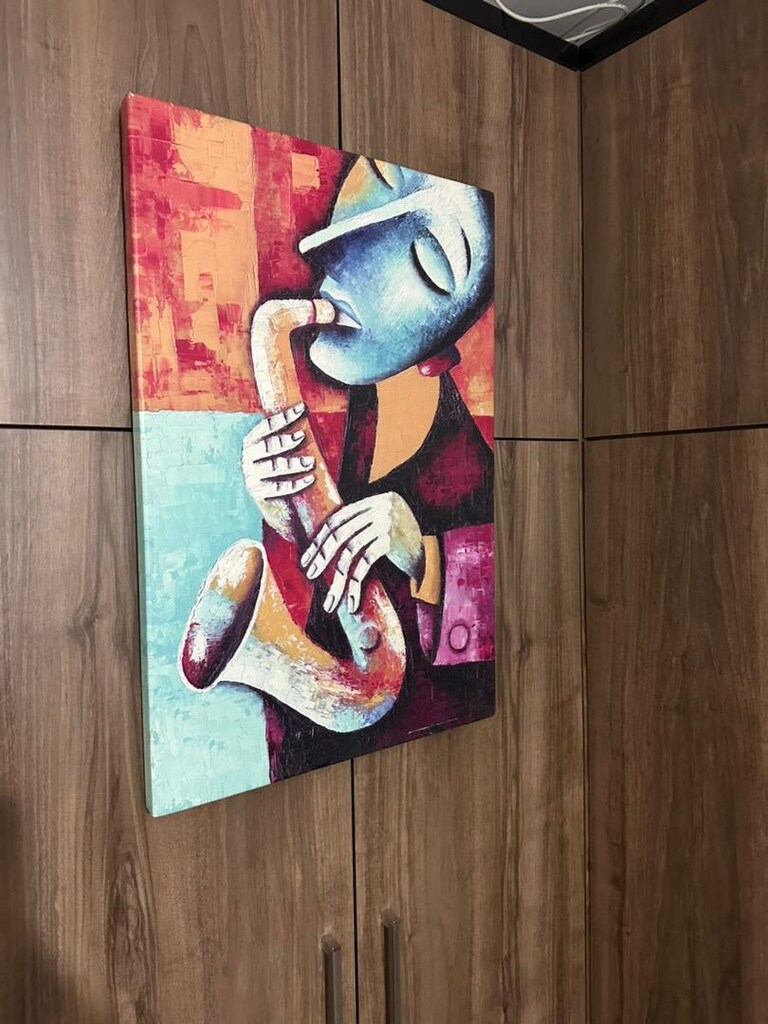 Saksafon çalan adam canvas tablo - 2