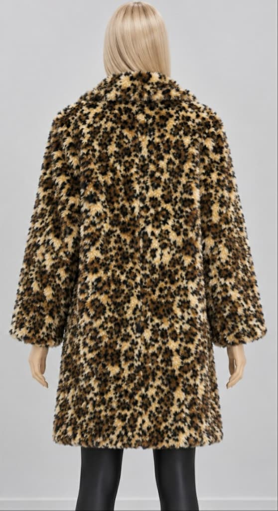 Leopar Desenli Peluş Kaban - 2