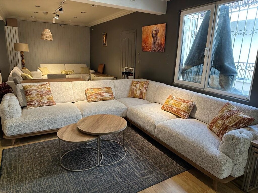 Sıfır.. Açilabilir Yatakli 300x300 Palermo L Köşe Koltuk Takimi - 5