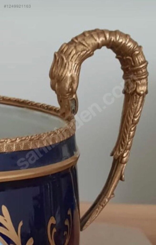 El Yapımı Fransız Limoges Porselen Vazo - 6