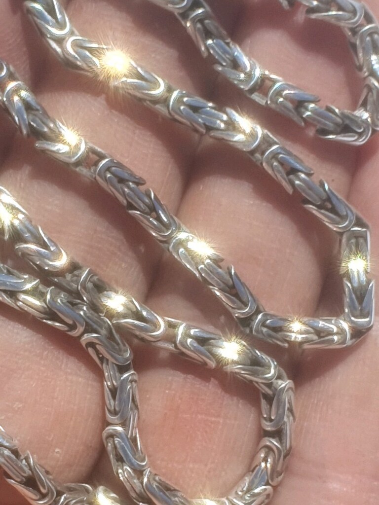 ÖZEL SERİ GÜMÜŞ KRAL ZİNCİR KOLYE - 27.34 gr (Hassas Terazili)