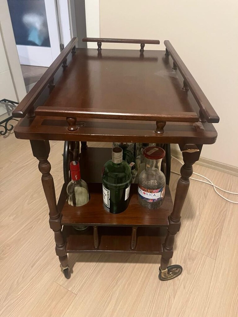 Tekerlekli Servis arabası servant sehpası - 9