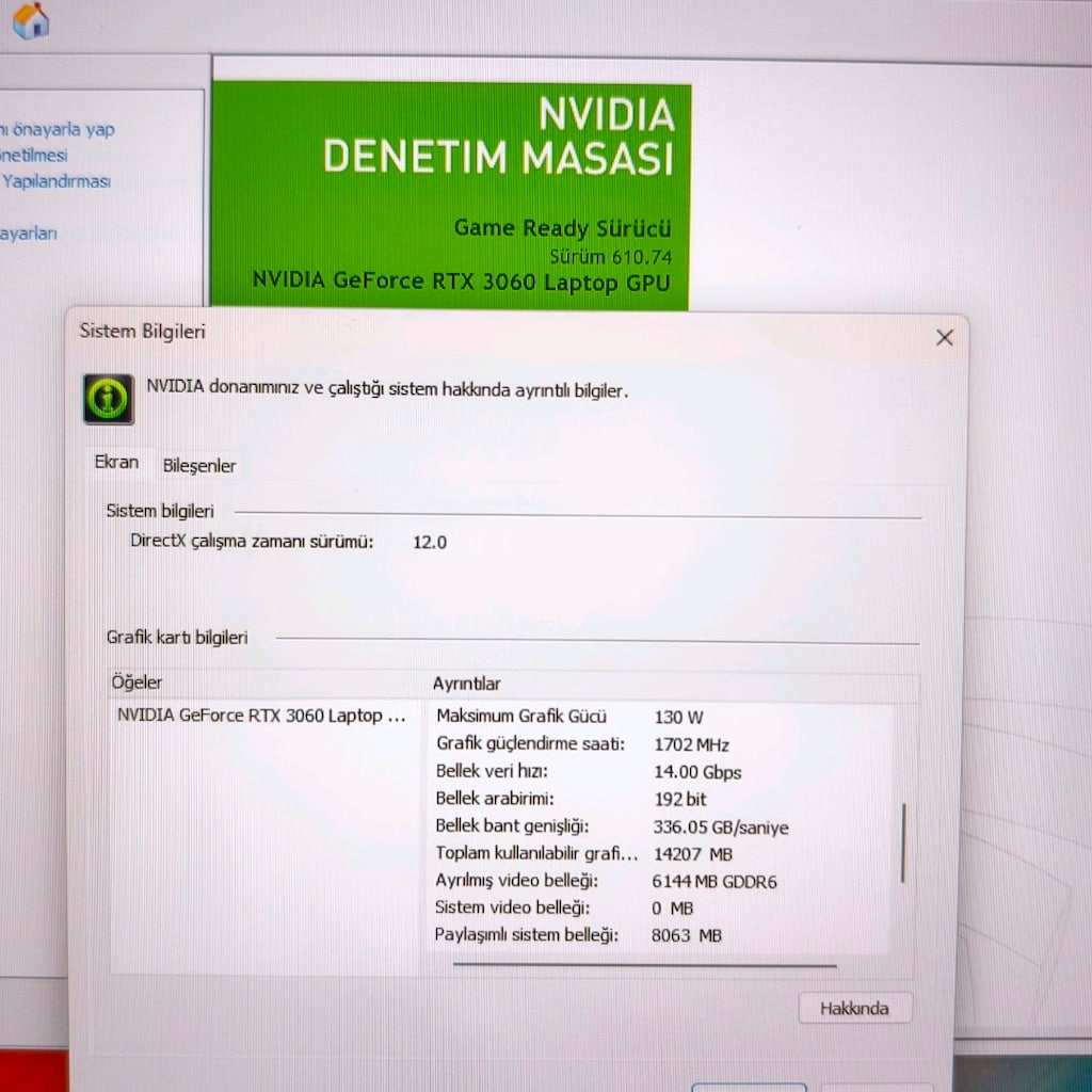 MONSTER T7 / RTX3060 / 300 HZ / 130W / 16 RAM / 1 TB SSD / İ7 İŞLEMCİ - 12