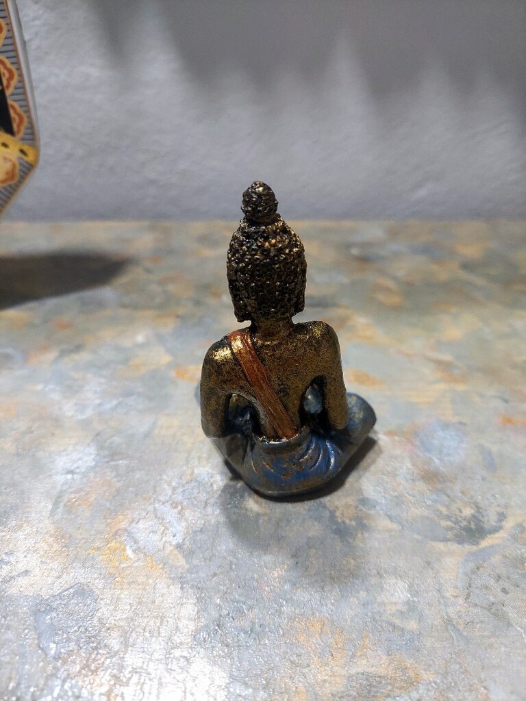 Vintage buda heykel biblo - 3