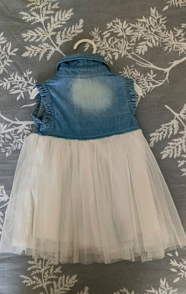 kot ve tül detaylı kez bebek elbise - 3