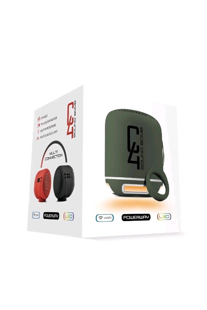 POWERWAY Powerway C4 Yeşil Bluetooth Hoparlör Sese Duyarlı Led - 3