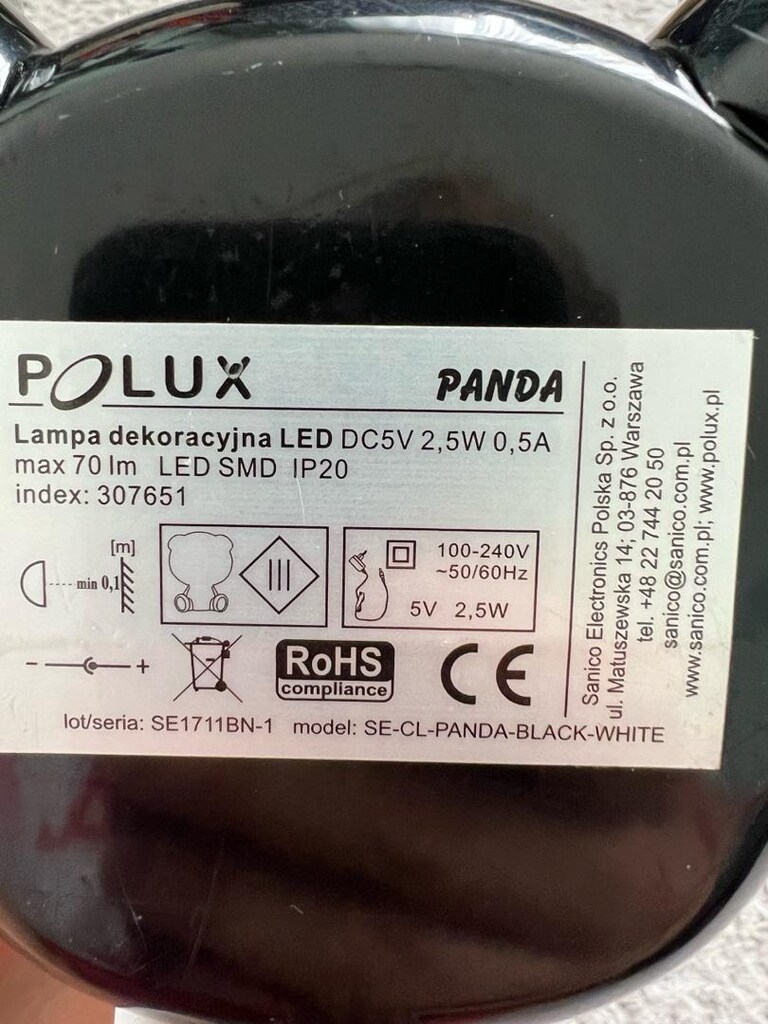 Gece led lambası panda - 3
