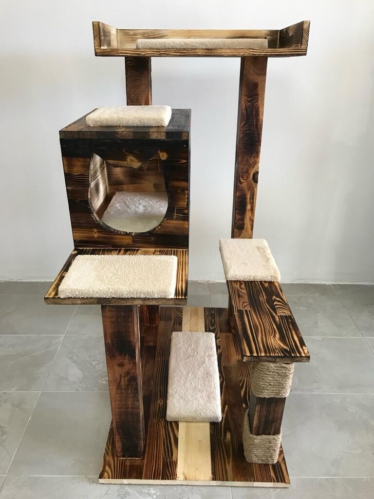 ahşap kedi evi - 3