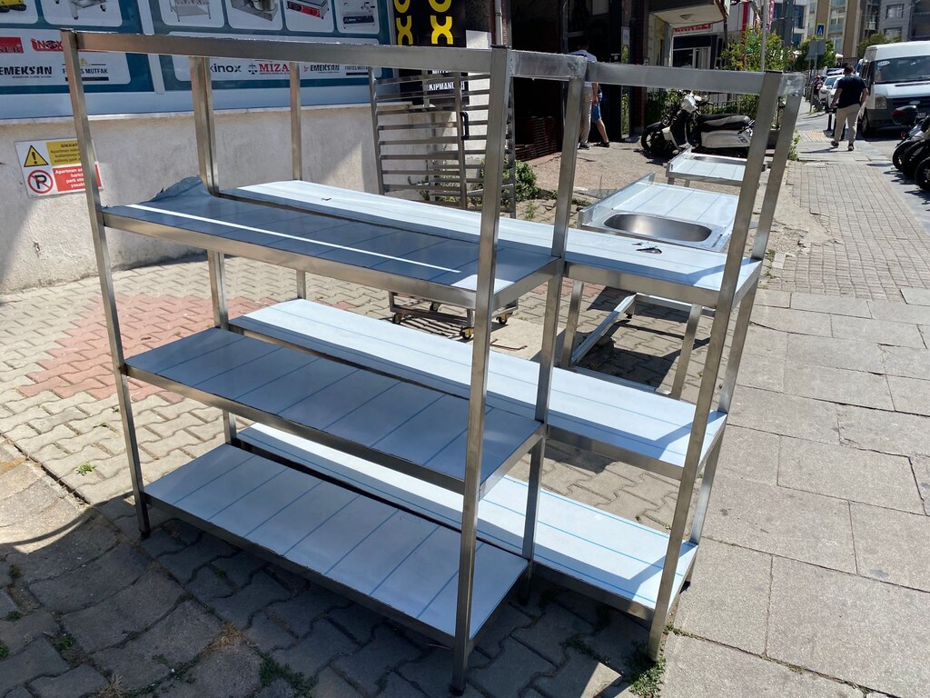 İmalattan her boy istif rafı depo rafı paslanmaz sıfır ürünler - 3