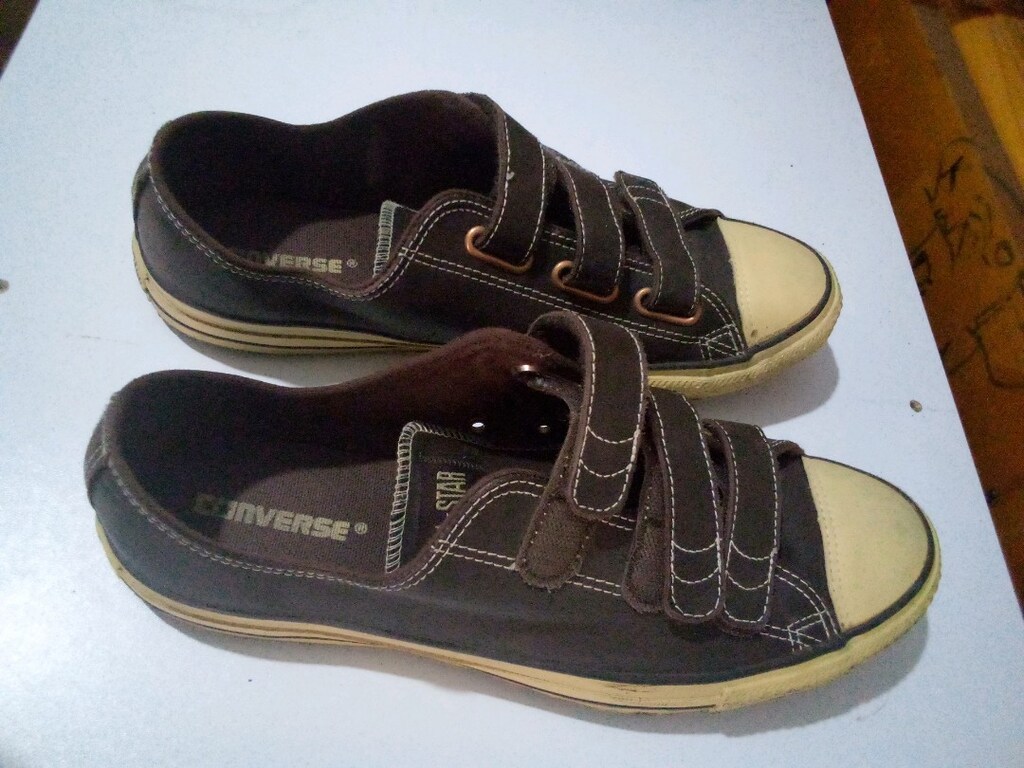 Converse kahverengi orijinal deri cırtlı sneaker 45
