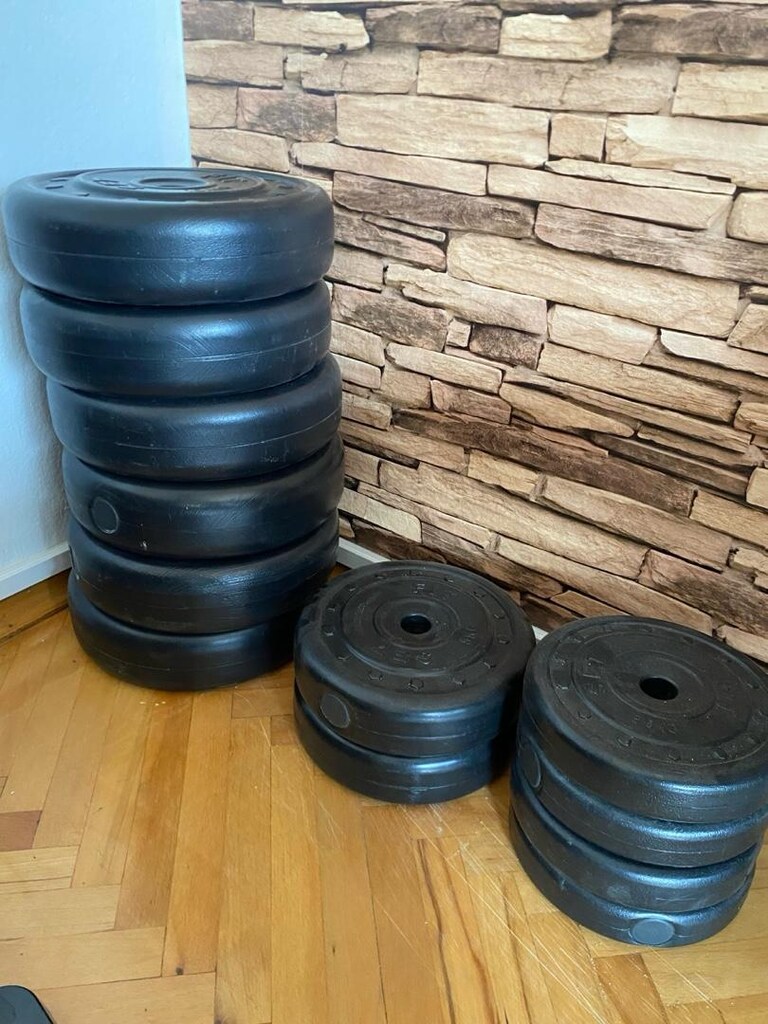 100 kg halter seti ve bench pres sehpası - 9