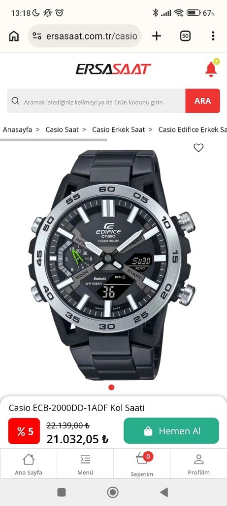 Casio Edifice ECB-2000 Solar Analog-Dijital - 2