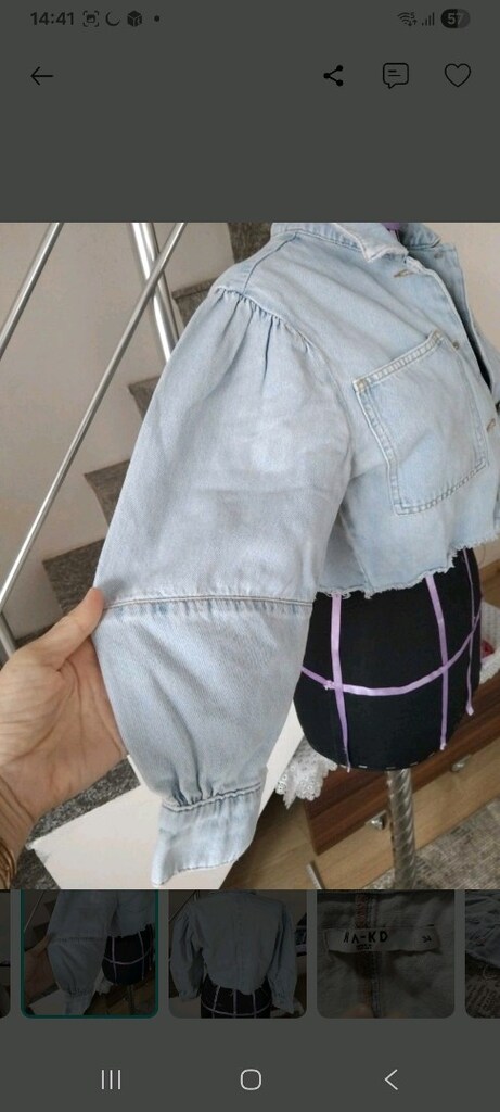 kot ceket crop 34 beden - 3