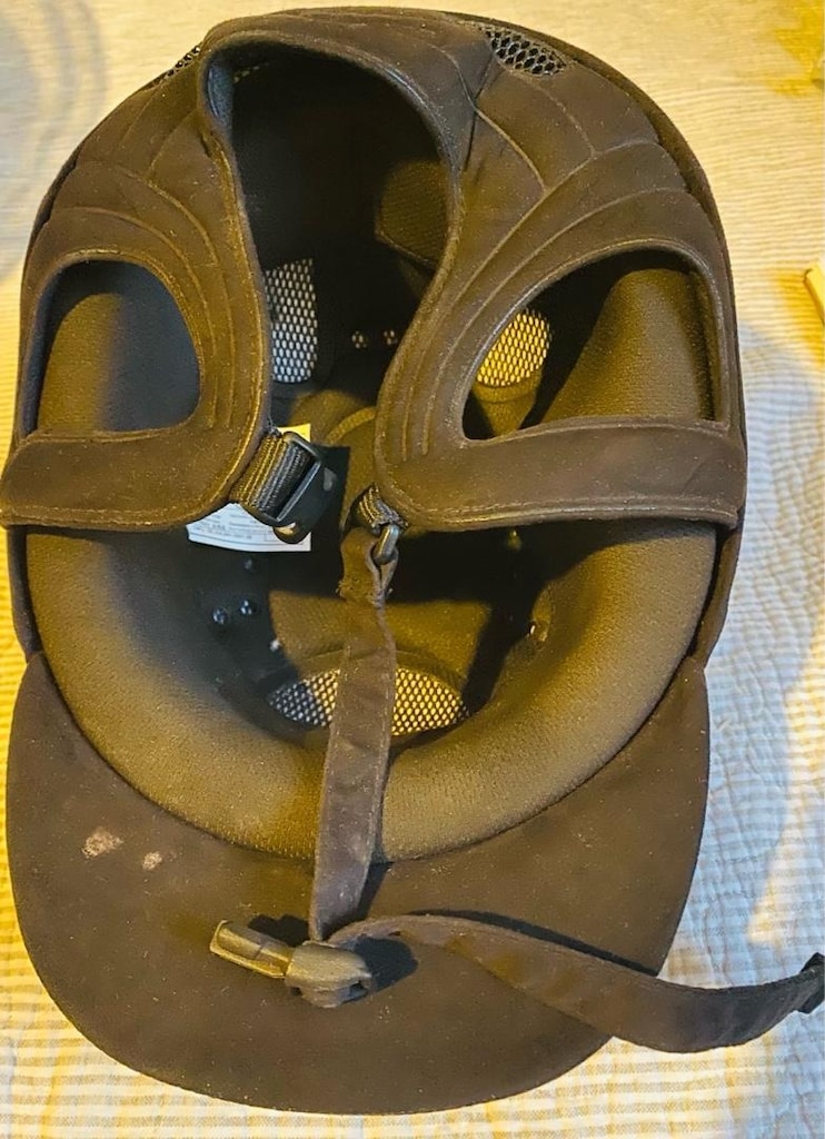 Decathlon Fouganza siyah kadife binicilik togu - 3