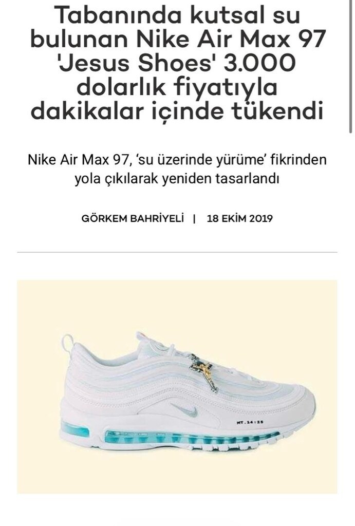 Nike Air Max 97 “Jesus Shoes” Spor Ayakkabı - 7