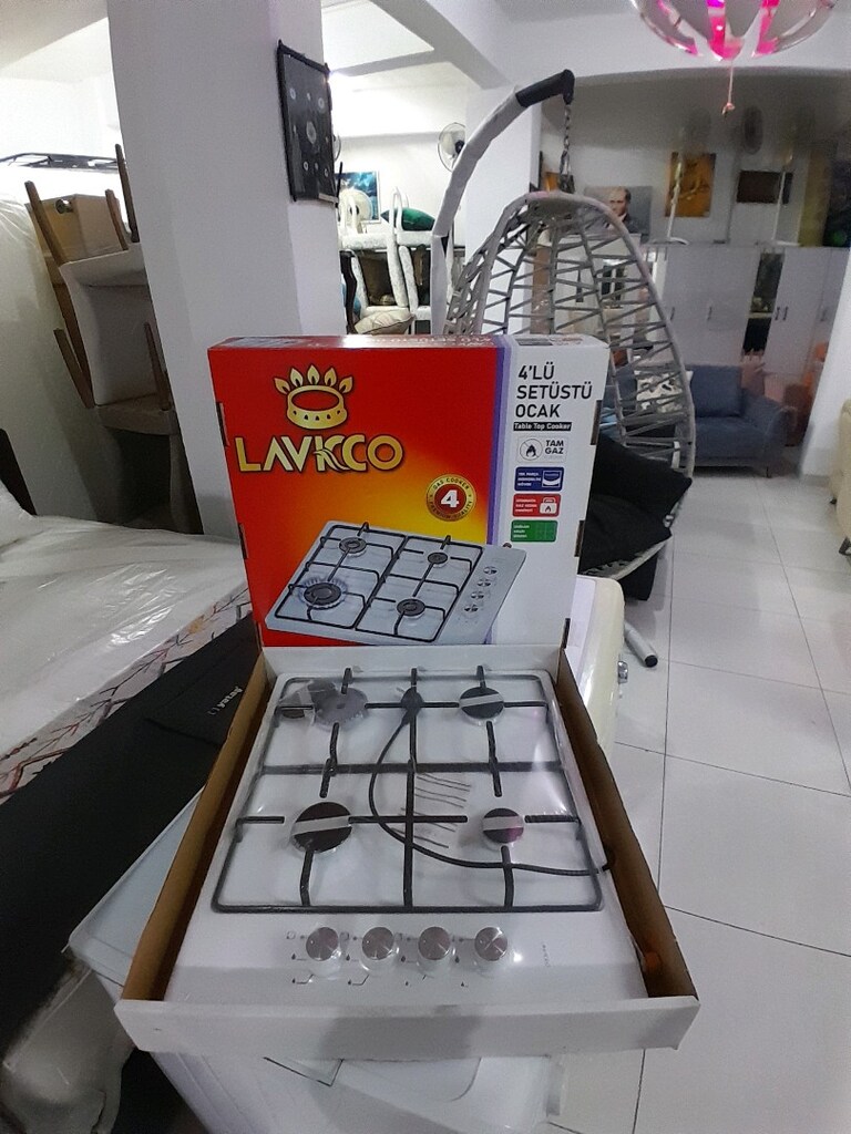 sıfır ürün 4lü ocak doğal gaz uyumlu çakmaklı gaz kesici emniyetli - 5