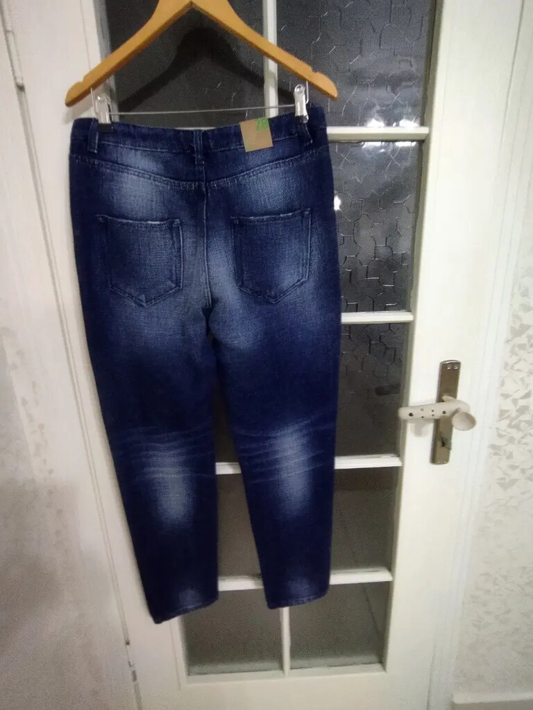 Bayan yırtık kot pantolon sıfır kullanılmamış - 6