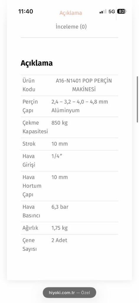 Havalı Perçin Makinesi - 3