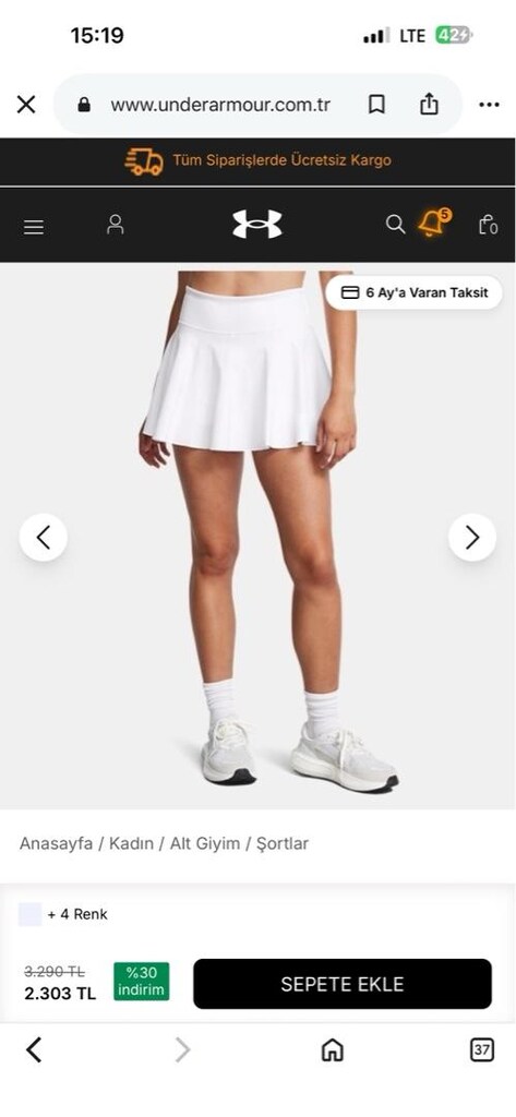 Under armour şortlu etek